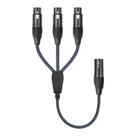Cabo divisor XLR HUALEU 2 pés e 3 pinos XLR macho para 3 fêmeas