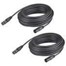 Cabo DMX GZhumin 15,24 m XLR de 3 pinos macho para fêmea, pacote com 2