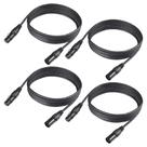 Cabo DMX GZhumin 3,04 m, pacote com 4, 3 pinos XLR, macho para fêmea