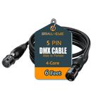 Cabo DMX SMALL-EYE de 5 pinos 1,8 m, 1 pacote macho para fêmea Cabo DMX SMALL-EYE de 5 pinos 1,8 m, 1 pacote macho para fêmea