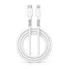 Cabo Dual Armor Tipo C Lightning 1M com Carregamento Rápido 27W Revestido em Nylon Balístico Branco Gshield