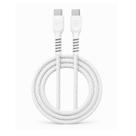Cabo Dual Armor Tipo C Tipo C 1M com Carregamento Rápido 27W Revestido em Nylon Balístico Branco Gshield