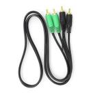 Cabo Duplo RCA 4mm Tech One Emborrachado Preto 1 Metro