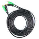 Cabo Duplo Rca 4Mm Tech One Emborrachado Preto 5 Metros