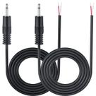 Cabo e cabo: mini conector mono monoaural de 3,5 mm para fio desencapado de 2 m