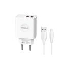 Cabo e Tomada Carregador Turbo 2 USB 3.1A USB Compatível com iPhone