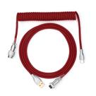 Cabo eletrônico EPOMAKER Mix 1,8 m em espiral tipo C TPU vermelho Cabo eletrônico EPOMAKER Mix 1,8 m em espiral tipo C TPU vermelho
