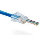 Cabo eletrônico TRUE CABLE Cat6A RJ45 UTP Pass Through Plug 100 unidades
