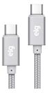 Cabo ELG PRATA USB Tipo C Reforçado 1 Mt. 3A/15W - TC2TCBS
