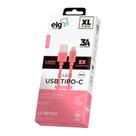 Cabo ELG USB Tipo-C 3A / 15W Carga Rápida - 5X Mais Resistente - 1,5 Metros - TC15PKMAX Rosa Cabo ELG USB Tipo-C 3A / 15W Carga Rápida - 5X Mais Resistente - 1,5 Metros - TC15PKMAX Rosa
