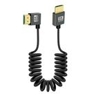Cabo em espiral HDMI para HDMI RIIEYOCA 8K 48Gbps 90 em ângulo reto