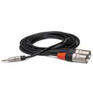 Cabo estéreo Breakout Hosa HMX-006Y Pro 3,5 mm TRS macho para Dual XLR macho 1,8 m Cabo estéreo Breakout Hosa HMX-006Y Pro 3,5 mm TRS macho para Dual XLR macho 1,8 m