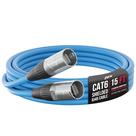 Cabo Ethercon LyxPro blindado CAT6 de 15 pés para áudio e iluminação Cabo Ethercon LyxPro blindado CAT6 de 15 pés para áudio e iluminação