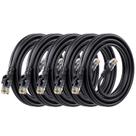 Cabo Ethernet ANLINK Cat6 5 unidades 3 m preto RJ45