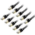 Cabo Ethernet Cat 8 Orbram, pacote com 10, 1 m, nylon trançado Cabo Ethernet Cat 8 Orbram, pacote com 10, 1 m, nylon trançado