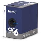 Cabo Ethernet celertec CAT6 blindado 500 pés FTP 23AWG azul Cabo Ethernet celertec CAT6 blindado 500 pés FTP 23AWG azul