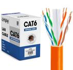 Cabo Ethernet Comple Cat6 1000 pés Bulk Lan 10 Gbps 550 MHz Laranja