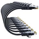 Cabo Ethernet de 10 Gbps Cat6 10 m, pacote com 10 m, preto para escritório doméstico