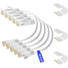 Cabo Ethernet Elecan Cat 6 Flat 0,9 m/20 pacotes de 10 Gbps 500 MHz Cabo Ethernet Elecan Cat 6 Flat 0,9 m/20 pacotes de 10 Gbps 500 MHz