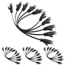 Cabo Ethernet Elecan Cat 6 Flat 30AWG 0,3 m/pacote com 20 unidades, preto