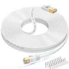Cabo Ethernet Folishine Cat 7 60 pés branco 10 Gbps RJ45