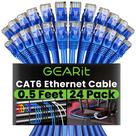Cabo Ethernet GearIt Cat 6 (pacote com 24 15 cm) 10 Gbps RJ45 azul Cabo Ethernet GearIt Cat 6 (pacote com 24 15 cm) 10 Gbps RJ45 azul