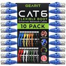 Cabo Ethernet GearIt Cat6, pacote com 10, 3 m, azul sem projéteis Cabo Ethernet GearIt Cat6, pacote com 10, 3 m, azul sem projéteis