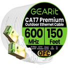 Cabo Ethernet GearIt Cat7 Outdoor 150 pés SFTP 10 Gbps à prova d'água