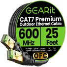 Cabo Ethernet GearIt Cat7 Outdoor 25 pés de cobre blindado SFTP