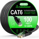 Cabo Ethernet Geeker Cat 6 30m interno/externo preto Cabo Ethernet Geeker Cat 6 30m interno/externo preto