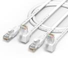 Cabo Ethernet JUXINICE CAT6 90 graus branco 0,9 m, pacote com 2