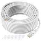 Cabo Ethernet Kxable Cat5e 75 pés branco com 15 abraçadeiras