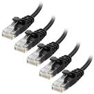 Cabo Ethernet Matters 10 Gbps Cat 6 7 pés preto, pacote com 5