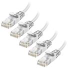 Cabo Ethernet Matters Cat 6 10 Gbps 7 pés branco, pacote com 5