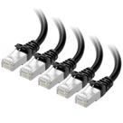Cabo Ethernet Matters Cat 6A 10 Gbps 14 pés preto, pacote com 5