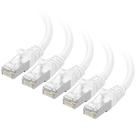 Cabo Ethernet Matters Cat 6A de 10 Gbps, pacote com 5, 1,5 m, branco