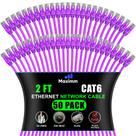 Cabo Ethernet Maximm Cat6 0,6 m Roxo - Pacote com 50 Cabo Ethernet Maximm Cat6 0,6 m Roxo - Pacote com 50