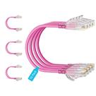 Cabo Ethernet Mnlnbuao Cat6 Slim 0,15 m, pacote com 10, rosa, 10 Gbps Cabo Ethernet Mnlnbuao Cat6 Slim 0,15 m, pacote com 10, rosa, 10 Gbps