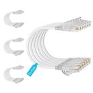 Cabo Ethernet Mnlnbuao Cat6 Slim 0,3 m, kit com 24 unidades, 10 Gbps Cabo Ethernet Mnlnbuao Cat6 Slim 0,3 m, kit com 24 unidades, 10 Gbps