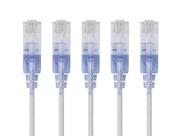Cabo Ethernet Monoprice Cat6A, pacote com 5, 2,1 m, branco Cabo Ethernet Monoprice Cat6A, pacote com 5, 2,1 m, branco