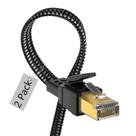 Cabo Ethernet Orbram Cat 8 6 pés, pacote com 2, 40 Gbps, 2000 Mhz, SFTP