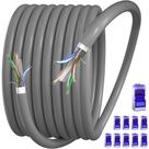 Cabo Ethernet Soibke Cat 6 blindado 60m à prova d'água 10 RJ45
