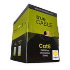 Cabo Ethernet TrueCable Cat6 Riser CMR 1000 pés amarelo 23AWG
