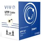 Cabo Ethernet VIVO CABLE-V018 Cat5e 250 pés impermeável preto