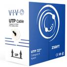 Cabo Ethernet VIVO CABLE-V019 Cat6 250 pés impermeável preto Cabo Ethernet VIVO CABLE-V019 Cat6 250 pés impermeável preto