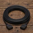 Cabo Extensão RGB 4 Vias 1 Metro Para Fita LED 12V Com Conector Macho Fêmea Preto Plug And Play