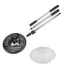 Cabo Extensível Base Preta E Refil Mop Giratorio Microfibra Mop Move Perfect