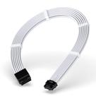 Cabo Extensor de Fonte Rise Mode Sleeved 12VHPWR, PCIE 5.0 16pin (12+4), 30cm, Branco - RM-SL-01-12VHPWR-FW