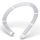 Cabo Extensor de Fonte Rise Mode Sleeved 12VHPWR, PCIE 5.0 16pin (12+4), 60cm, Branco - RM-SL-02-12VHPWR-FW