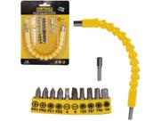 Cabo extensor flexivel p/ parafusadeira c/ bits 12 pcs startools ar0435